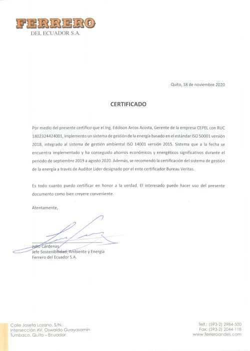 Certificado Ferrero 2018-01